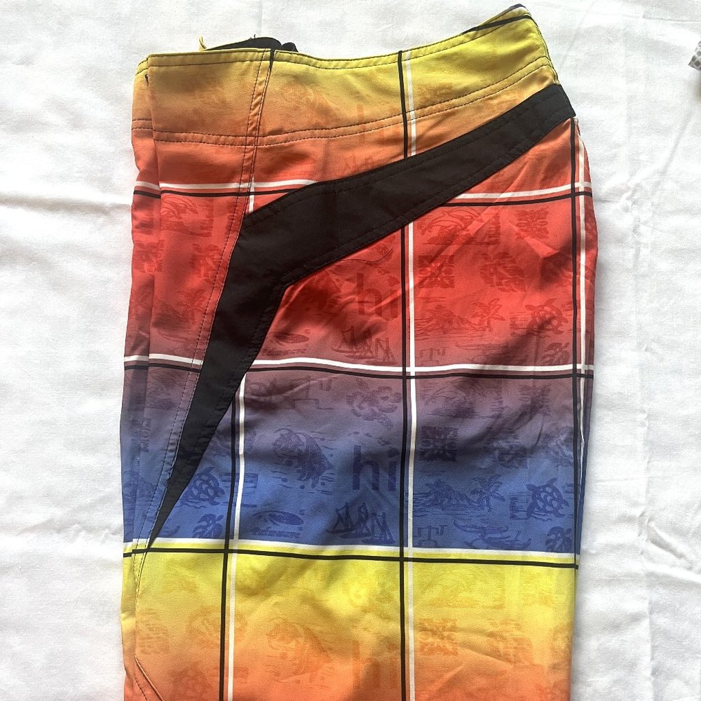 Men's Palmwave Hawaiian Board Shorts Multicolor Size 32